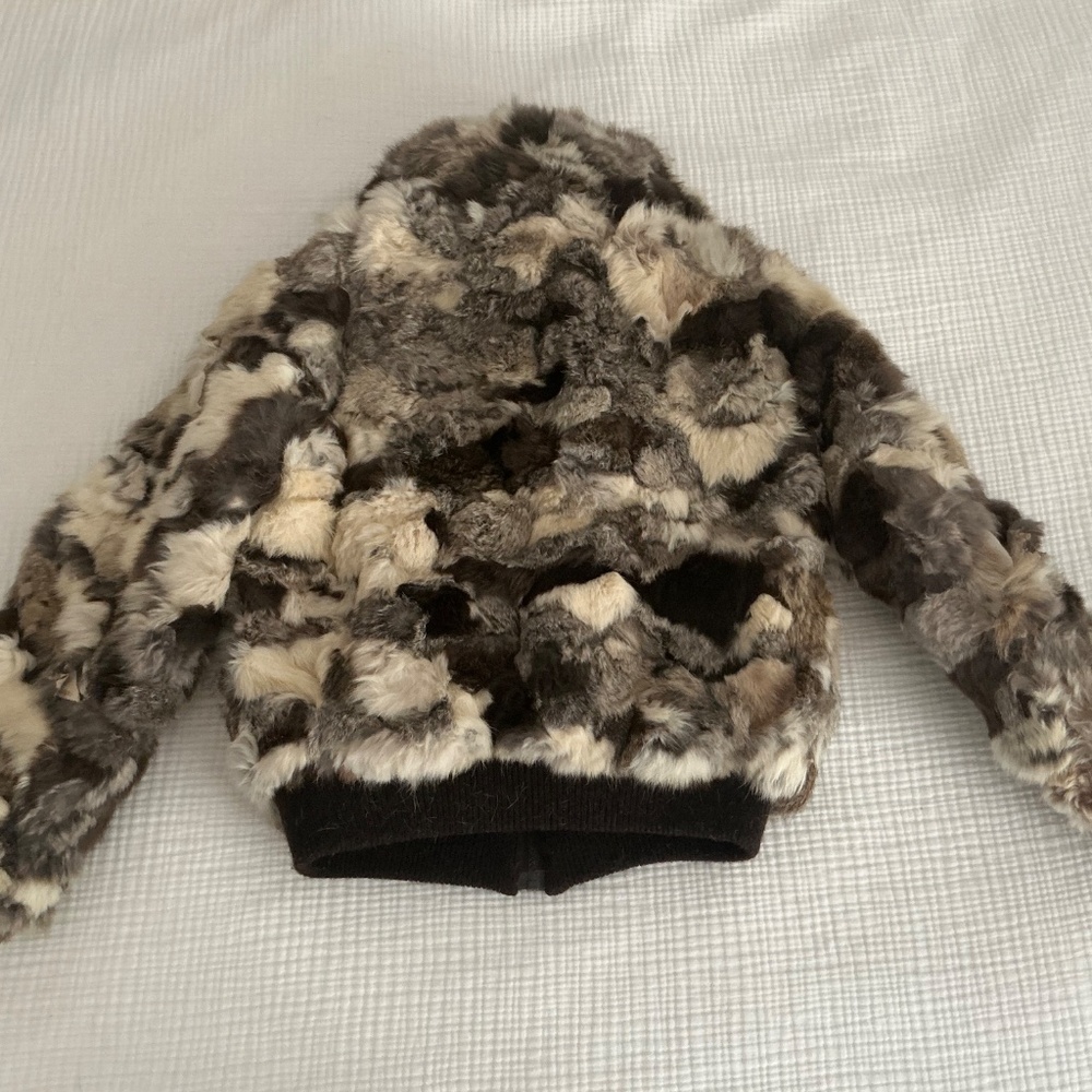 Vintage Patchwork Fur Bomber Jacket - image 2